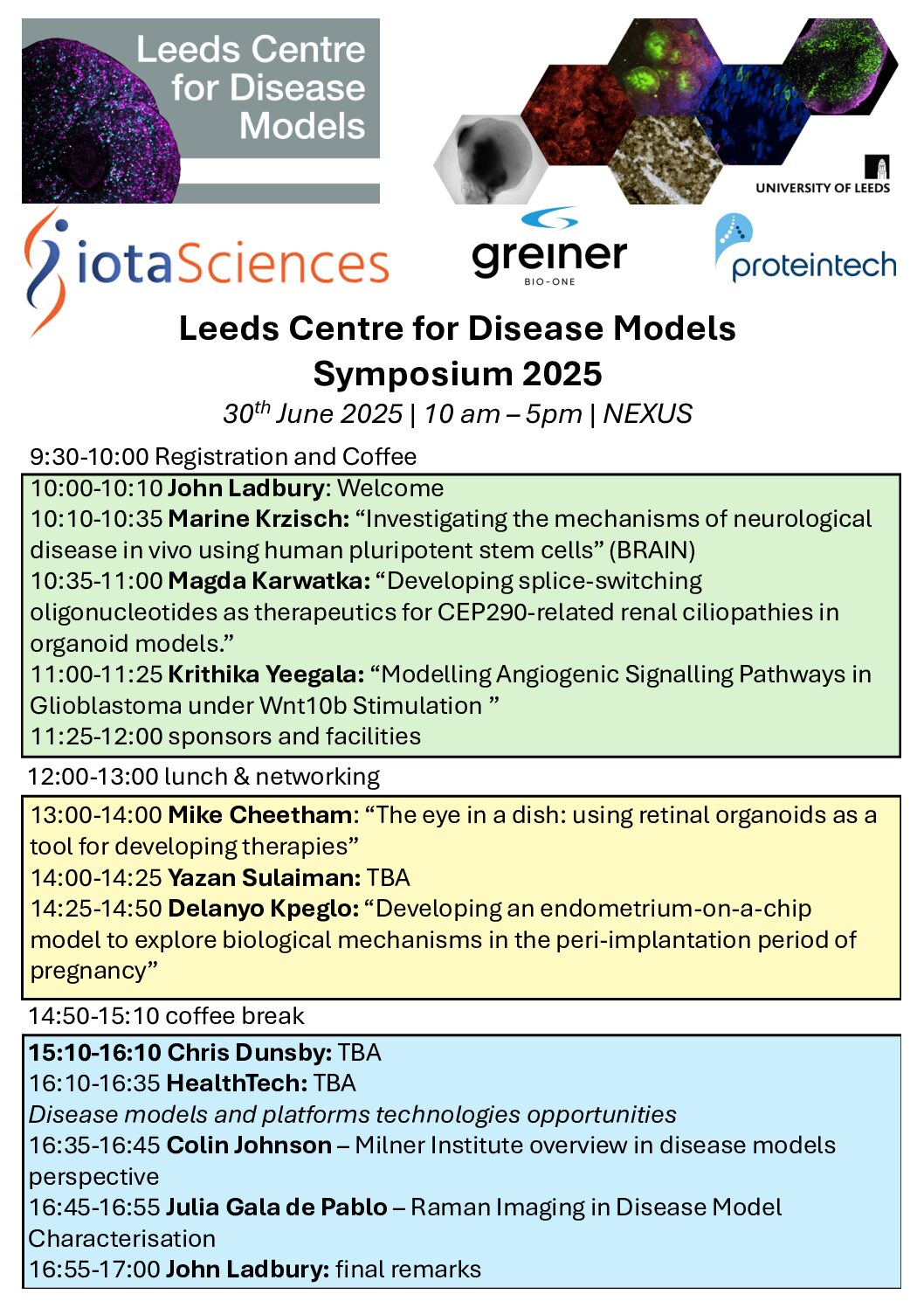 Leeds Centre for Disease Models Symposium 2025